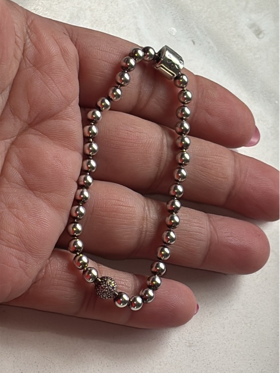 Pandora Jewelry - Pandora Sterling Silver Bead and Pave Bracelet